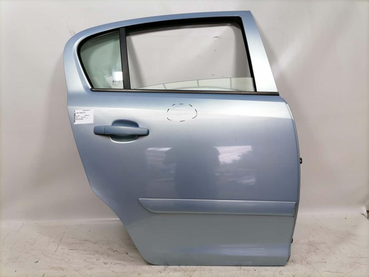 Opel Corsa D original Tür hinten rechts Z21C Aeroblau Rohbau BJ08